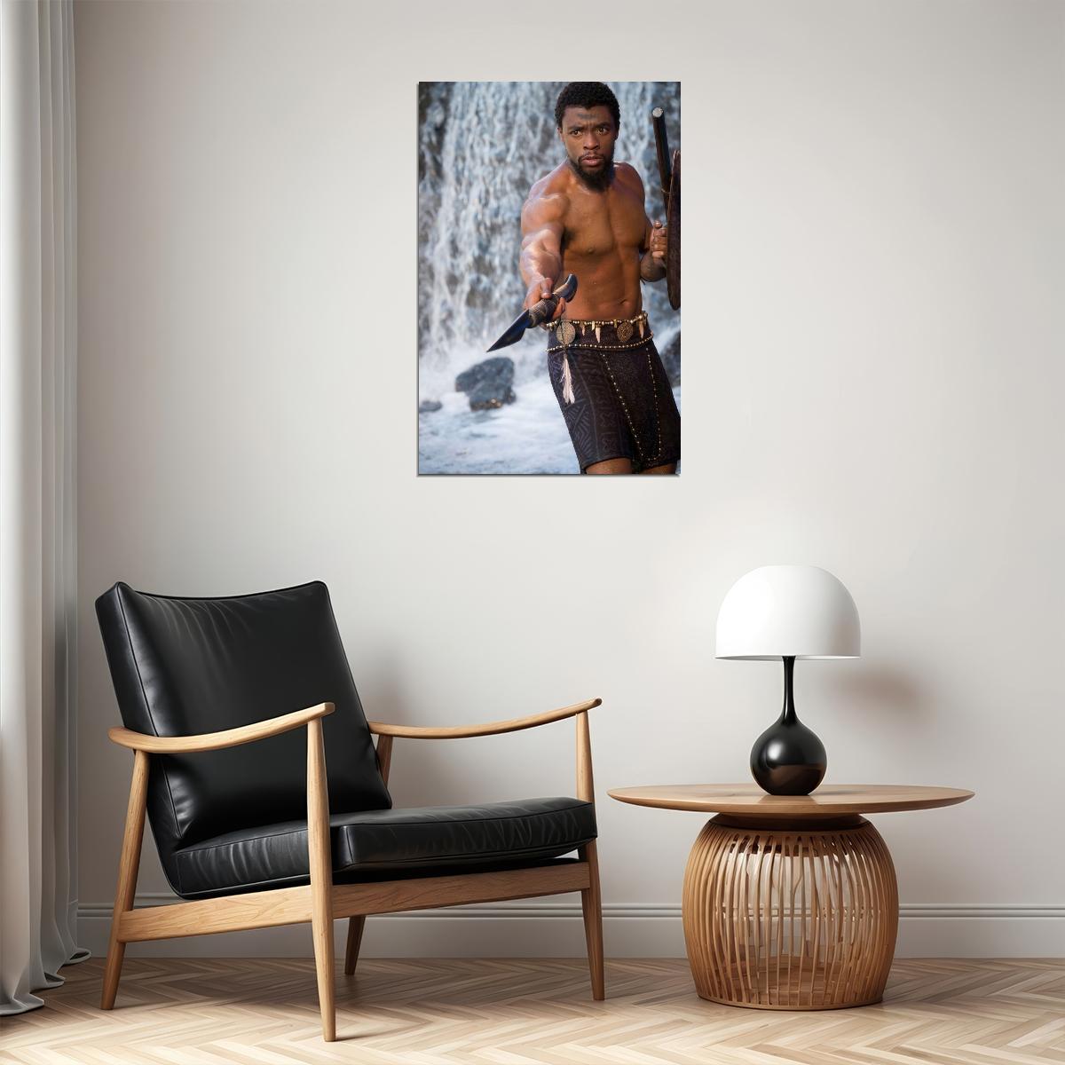 Michael B. Jordan Movie Scene Photo Print Hollywood Celebrity Poster Shirtless Handsome Man Wall Art Warrior Male Aesthetic Decor for Bedroom Living Room - xonomax