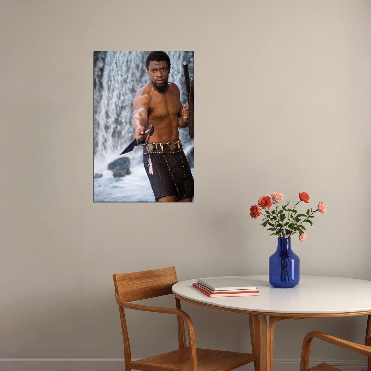 Michael B. Jordan Movie Scene Photo Print Hollywood Celebrity Poster Shirtless Handsome Man Wall Art Warrior Male Aesthetic Decor for Bedroom Living Room - xonomax