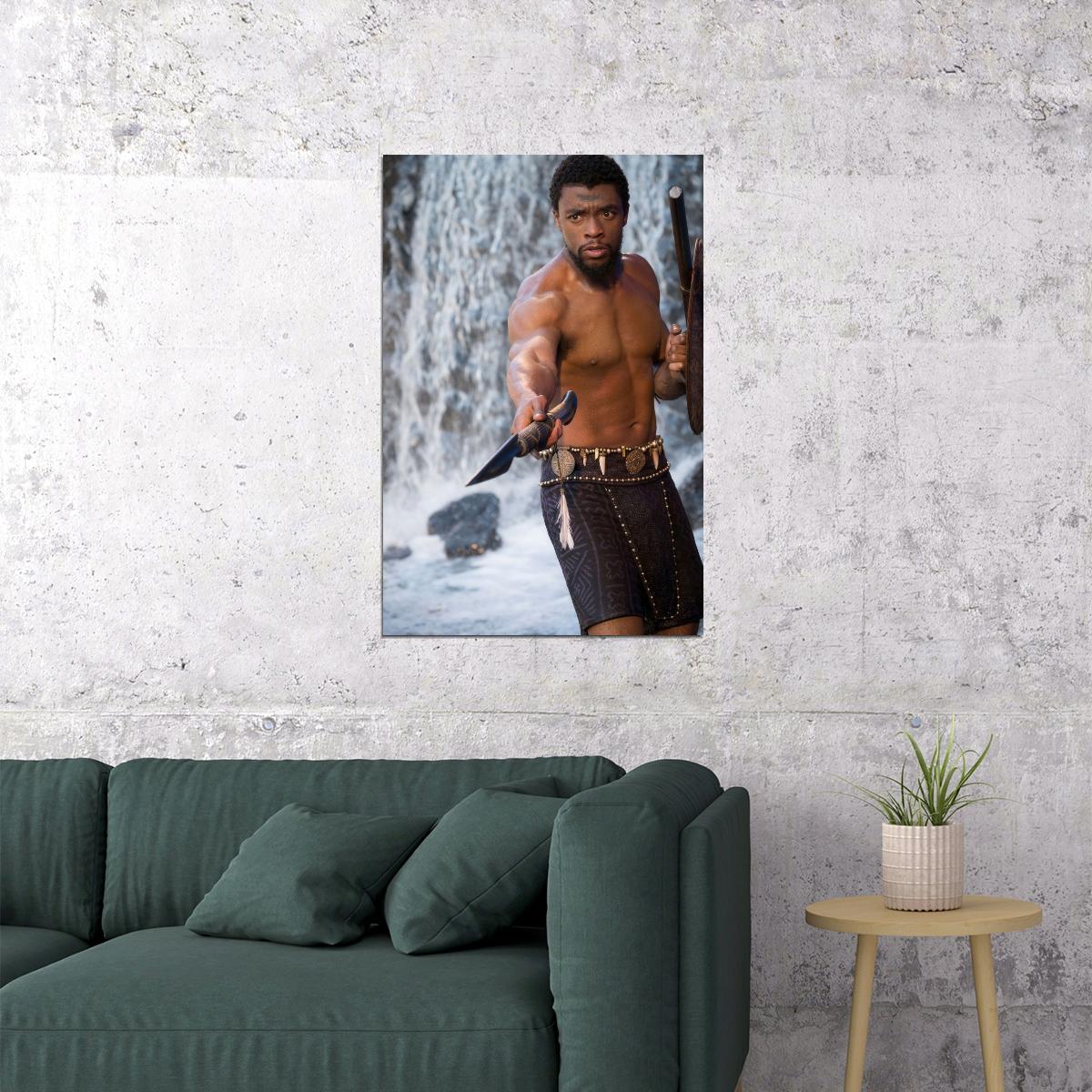 Michael B. Jordan Movie Scene Photo Print Hollywood Celebrity Poster Shirtless Handsome Man Wall Art Warrior Male Aesthetic Decor for Bedroom Living Room - xonomax
