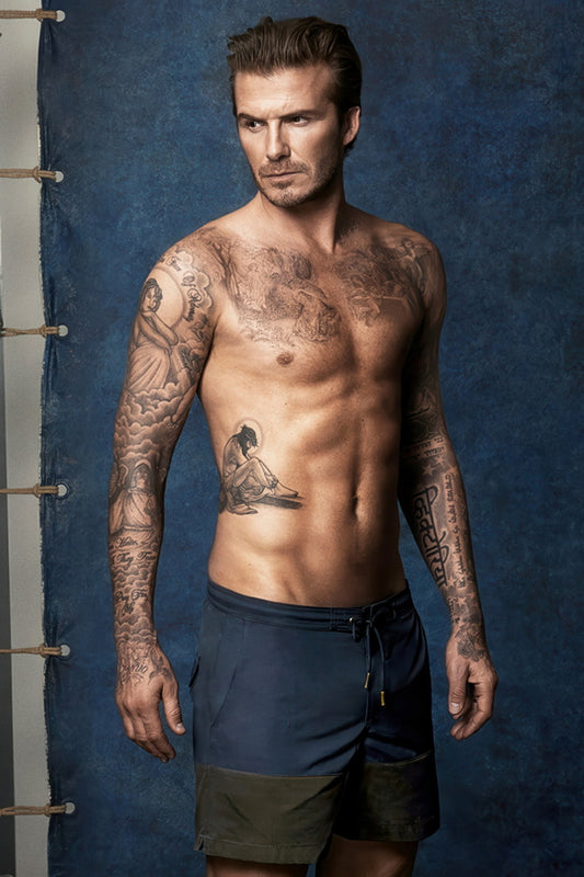 David Beckham Sexy Photo Print Hollywood Celebrity Poster Shirtless Handsome Man Wall Art Hot Tattooed Male Model Aesthetic Decor for Bedroom Living Room - xonomax