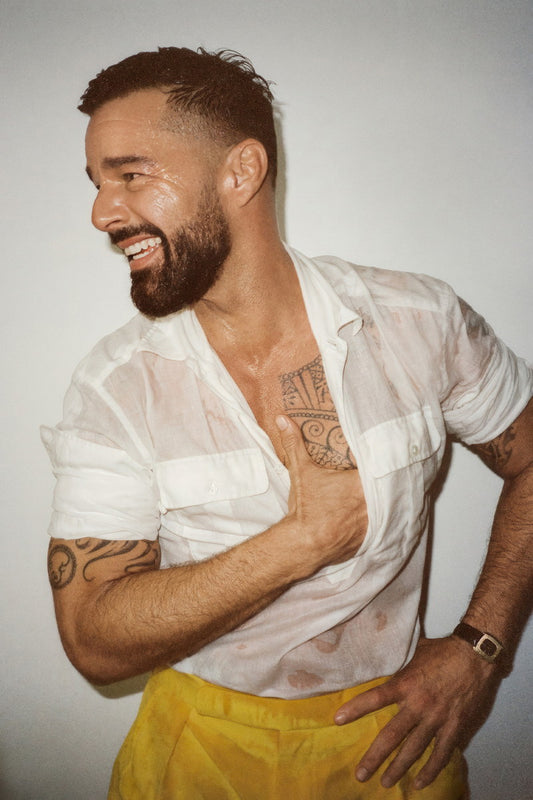 Ricky Martin Fashion Photo Print Gay Icon Hollywood Celebrity Poster Handsome Man Wall Art Hot Male Model Aesthetic Decor for Bedroom Office