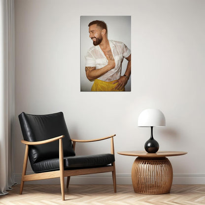 Ricky Martin Fashion Photo Print Gay Icon Hollywood Celebrity Poster Handsome Man Wall Art Hot Male Model Aesthetic Decor for Bedroom Office