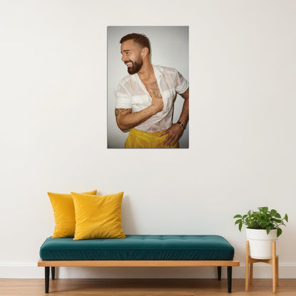 Ricky Martin Fashion Photo Print Gay Icon Hollywood Celebrity Poster Handsome Man Wall Art Hot Male Model Aesthetic Decor for Bedroom Office