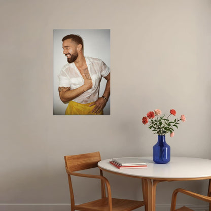 Ricky Martin Fashion Photo Print Gay Icon Hollywood Celebrity Poster Handsome Man Wall Art Hot Male Model Aesthetic Decor for Bedroom Office