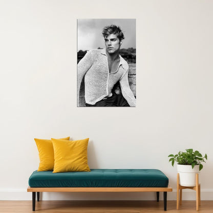 Ricky Martin Black and White Photo Print Gay Icon Hollywood Celebrity Poster Handsome Man Wall Art Hot Male Model Aesthetic Decor for Bedroom Living Space