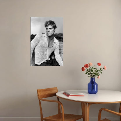 Ricky Martin Black and White Photo Print Gay Icon Hollywood Celebrity Poster Handsome Man Wall Art Hot Male Model Aesthetic Decor for Bedroom Living Space