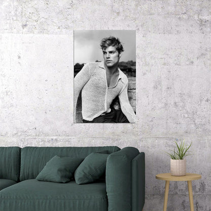 Ricky Martin Black and White Photo Print Gay Icon Hollywood Celebrity Poster Handsome Man Wall Art Hot Male Model Aesthetic Decor for Bedroom Living Space