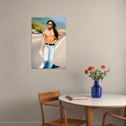 Ricky Martin Retro Photo Print Gay Icon Hollywood Celebrity Poster Shirtless Handsome Man Wall Art Hot Male Model Aesthetic Decor for Bedroom Living Space