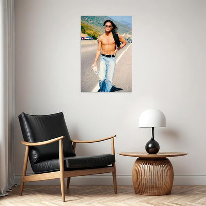 Ricky Martin Retro Photo Print Gay Icon Hollywood Celebrity Poster Shirtless Handsome Man Wall Art Hot Male Model Aesthetic Decor for Bedroom Living Space