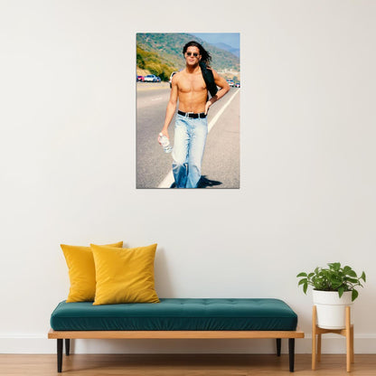 Ricky Martin Retro Photo Print Gay Icon Hollywood Celebrity Poster Shirtless Handsome Man Wall Art Hot Male Model Aesthetic Decor for Bedroom Living Space