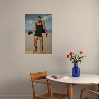 Ricky Martin Sexy Photo Print Hollywood Celebrity Poster Handsome Man Wall Art Hot Athletic Male Aesthetic Decor for Bedroom Living Space