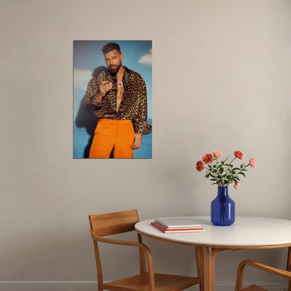 Ricky Martin Stylish Photo Print Gay Icon Hollywood Celebrity Poster Handsome Man Wall Art Hot Male Model Aesthetic Decor for Bedroom Office