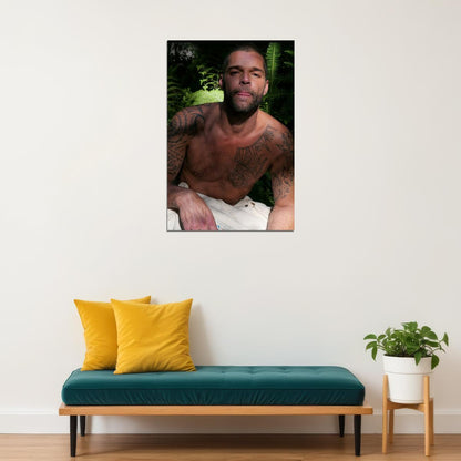 Ricky Martin Outdoor Photo Print Hollywood Celebrity Poster Shirtless Handsome Man Wall Art Hot Male Aesthetic Decor for Bedroom Living Room
