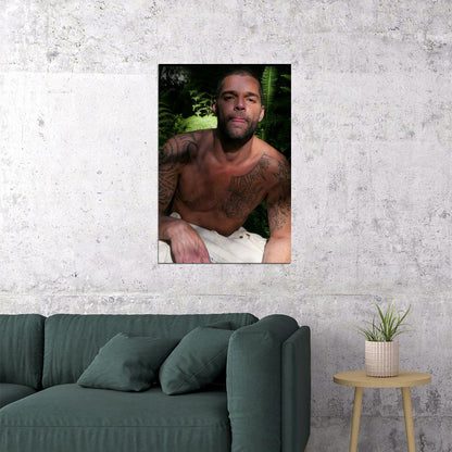 Ricky Martin Outdoor Photo Print Hollywood Celebrity Poster Shirtless Handsome Man Wall Art Hot Male Aesthetic Decor for Bedroom Living Room