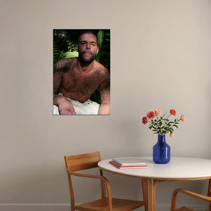 Ricky Martin Outdoor Photo Print Hollywood Celebrity Poster Shirtless Handsome Man Wall Art Hot Male Aesthetic Decor for Bedroom Living Room