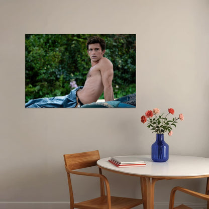 Jonathan Bailey Sexy Photo Print Gay Icon Hollywood Celebrity Poster Shirtless Handsome Man Wall Art Hot Male Model Aesthetic Decor for Bedroom Living Room
