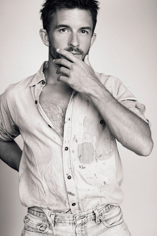 Jonathan Bailey Black and White Photo Print Hollywood Celebrity Poster Handsome Man Wall Art Hot Male Model Aesthetic Decor for Bedroom Office