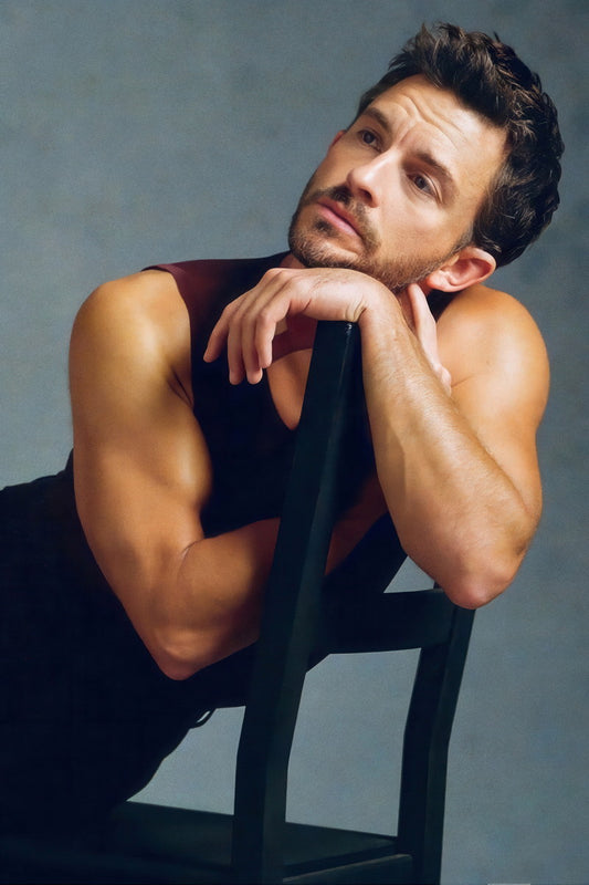 Jonathan Bailey Theater Pose Photo Print Hollywood Celebrity Poster Handsome Man Wall Art Hot Male Model Aesthetic Decor for Bedroom Living Space