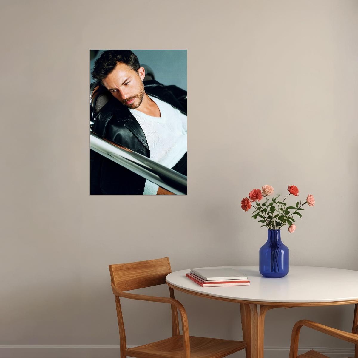 Jonathan Bailey Moody Photo Print Gay Icon Hollywood Celebrity Poster Handsome Man Wall Art Hot Male Model Aesthetic Decor for Bedroom Office - xonomax