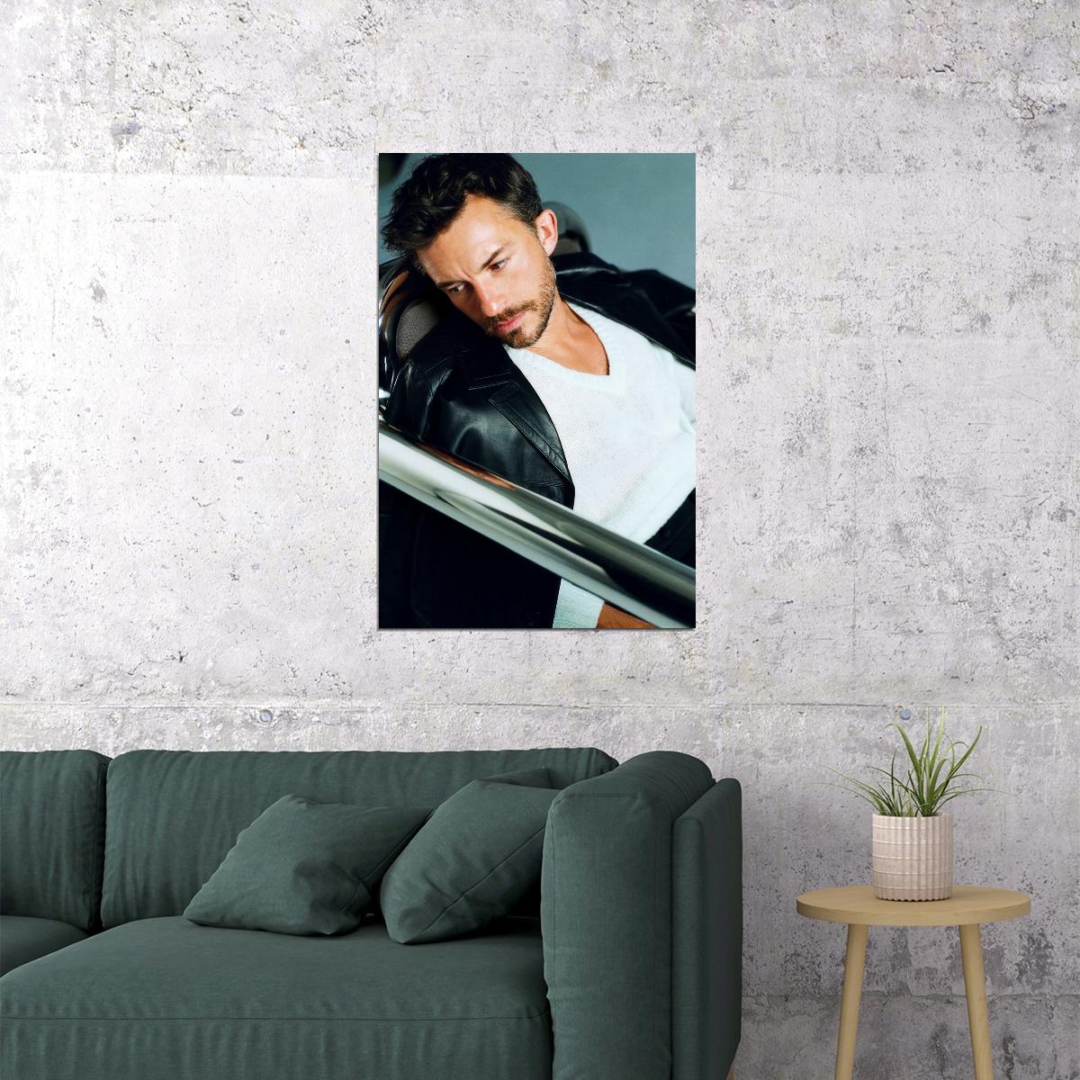 Jonathan Bailey Moody Photo Print Gay Icon Hollywood Celebrity Poster Handsome Man Wall Art Hot Male Model Aesthetic Decor for Bedroom Office - xonomax