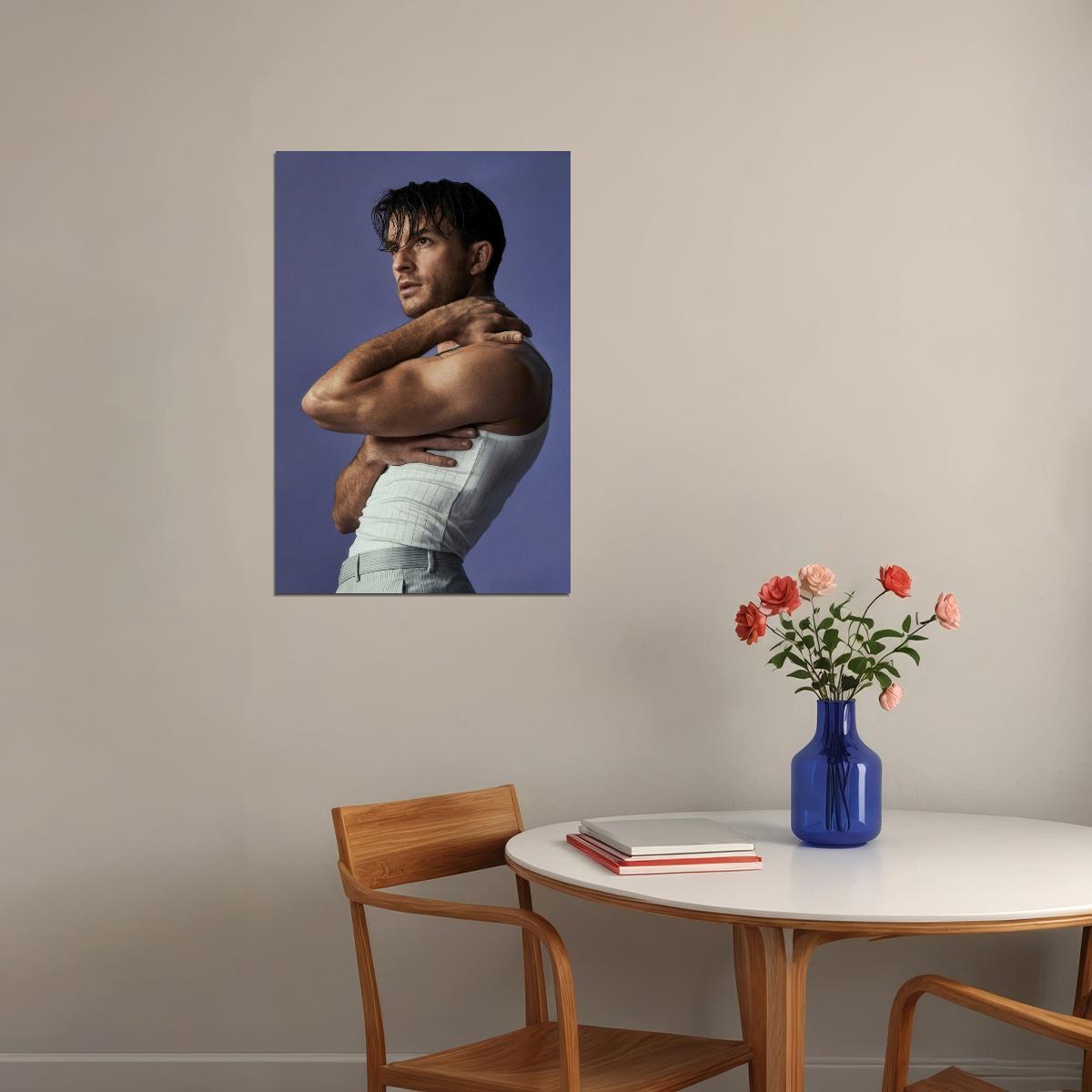 Jonathan Bailey Artistic Photo Print Hollywood Celebrity Poster Handsome Man Wall Art Hot Male Aesthetic Decor for Bedroom Living Room