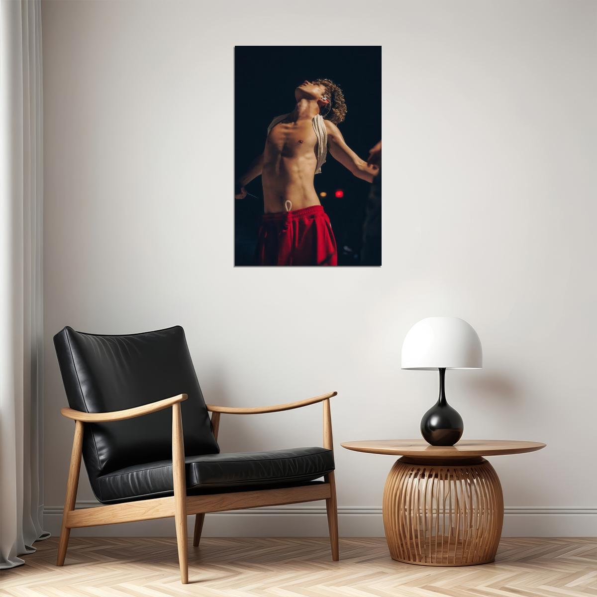 Troye Sivan Sexy Performance Photo Print Gay Icon Hollywood Celebrity Poster Shirtless Handsome Man Wall Art Hot Male Aesthetic Decor for Bedroom Living Room - xonomax