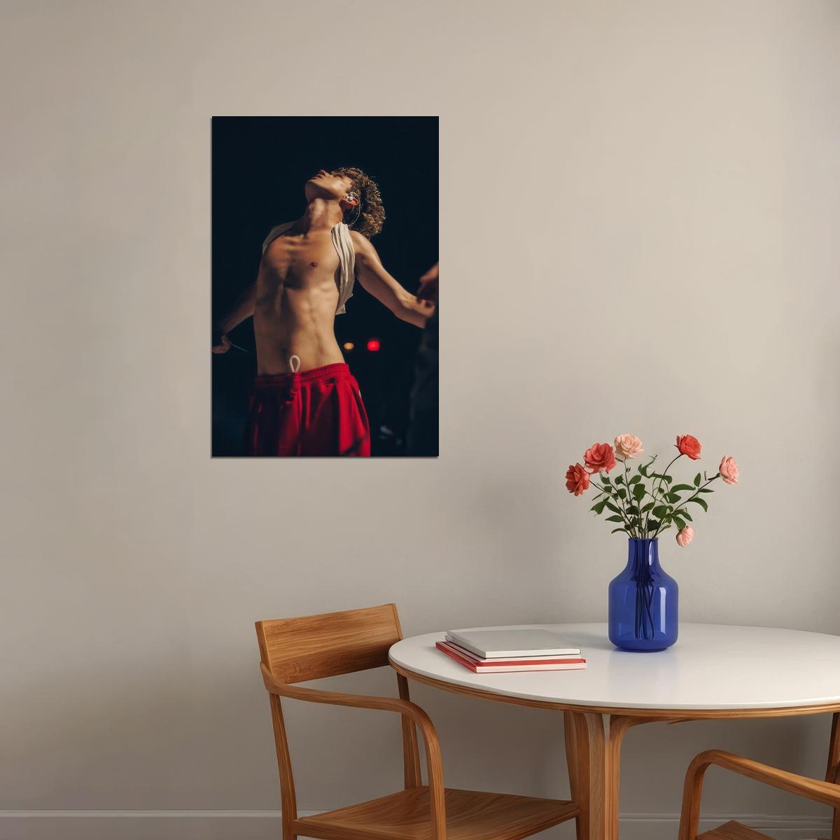 Troye Sivan Sexy Performance Photo Print Gay Icon Hollywood Celebrity Poster Shirtless Handsome Man Wall Art Hot Male Aesthetic Decor for Bedroom Living Room - xonomax