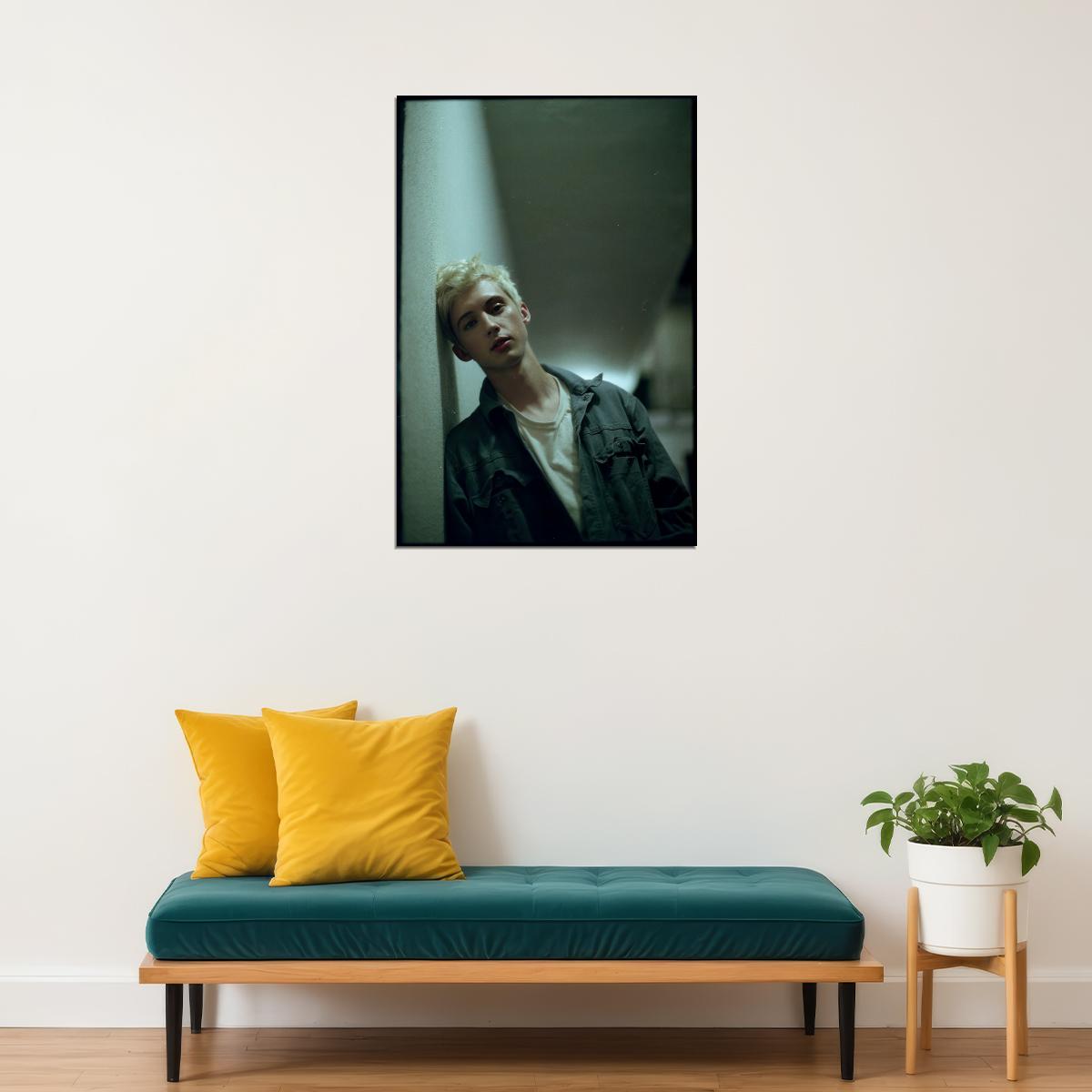 Troye Sivan Moody Photo Print Hollywood Celebrity Poster Handsome Man Wall Art Hot Male Model Aesthetic Decor for Bedroom Living Space