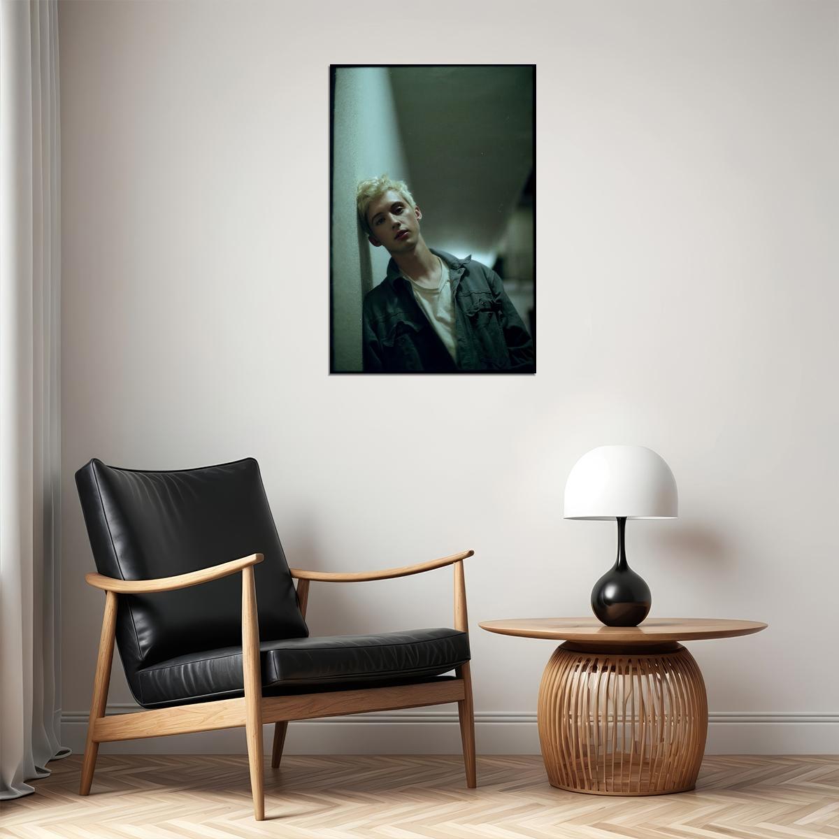Troye Sivan Moody Photo Print Hollywood Celebrity Poster Handsome Man Wall Art Hot Male Model Aesthetic Decor for Bedroom Living Space