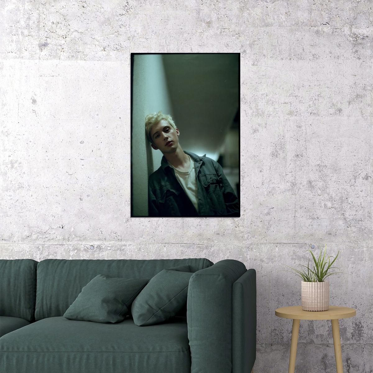 Troye Sivan Moody Photo Print Hollywood Celebrity Poster Handsome Man Wall Art Hot Male Model Aesthetic Decor for Bedroom Living Space