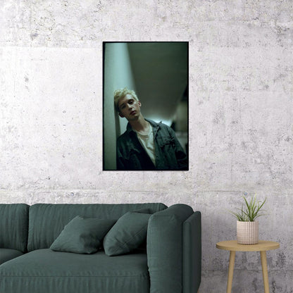 Troye Sivan Moody Photo Print Hollywood Celebrity Poster Handsome Man Wall Art Hot Male Model Aesthetic Decor for Bedroom Living Space