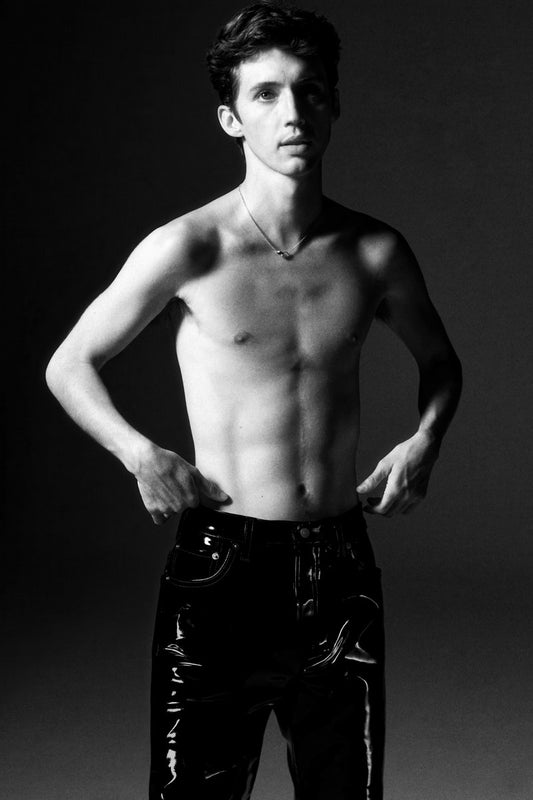 Troye Sivan Black and White Photo Print Gay Icon Hollywood Celebrity Poster Shirtless Handsome Man Wall Art Hot Male Aesthetic Decor for Bedroom Office