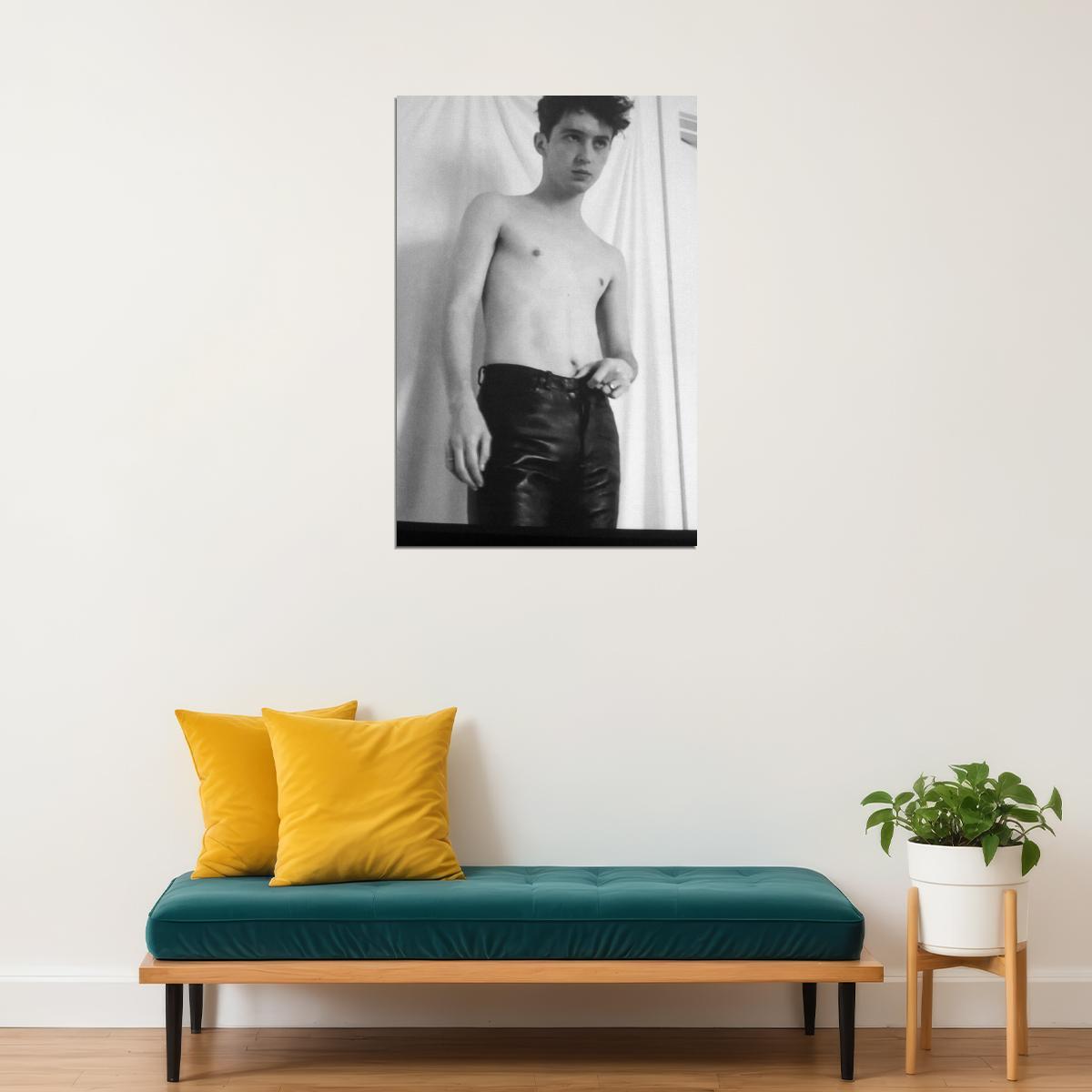 Troye Sivan Artistic Black and White Photo Print Gay Icon Hollywood Celebrity Poster Shirtless Handsome Man Wall Art Hot Male Aesthetic Decor for Bedroom Living Room