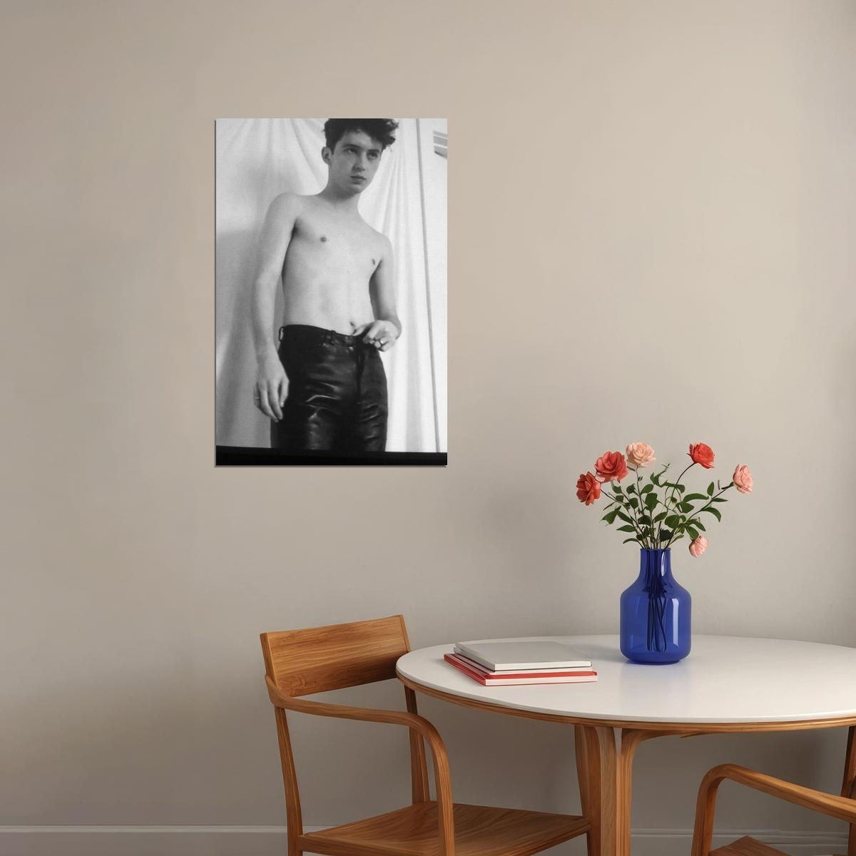 Troye Sivan Artistic Black and White Photo Print Gay Icon Hollywood Celebrity Poster Shirtless Handsome Man Wall Art Hot Male Aesthetic Decor for Bedroom Living Room