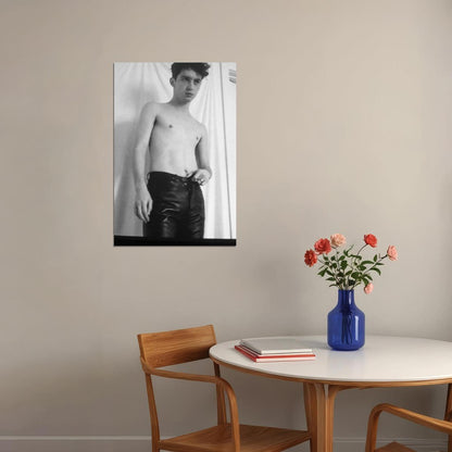 Troye Sivan Artistic Black and White Photo Print Gay Icon Hollywood Celebrity Poster Shirtless Handsome Man Wall Art Hot Male Aesthetic Decor for Bedroom Living Room