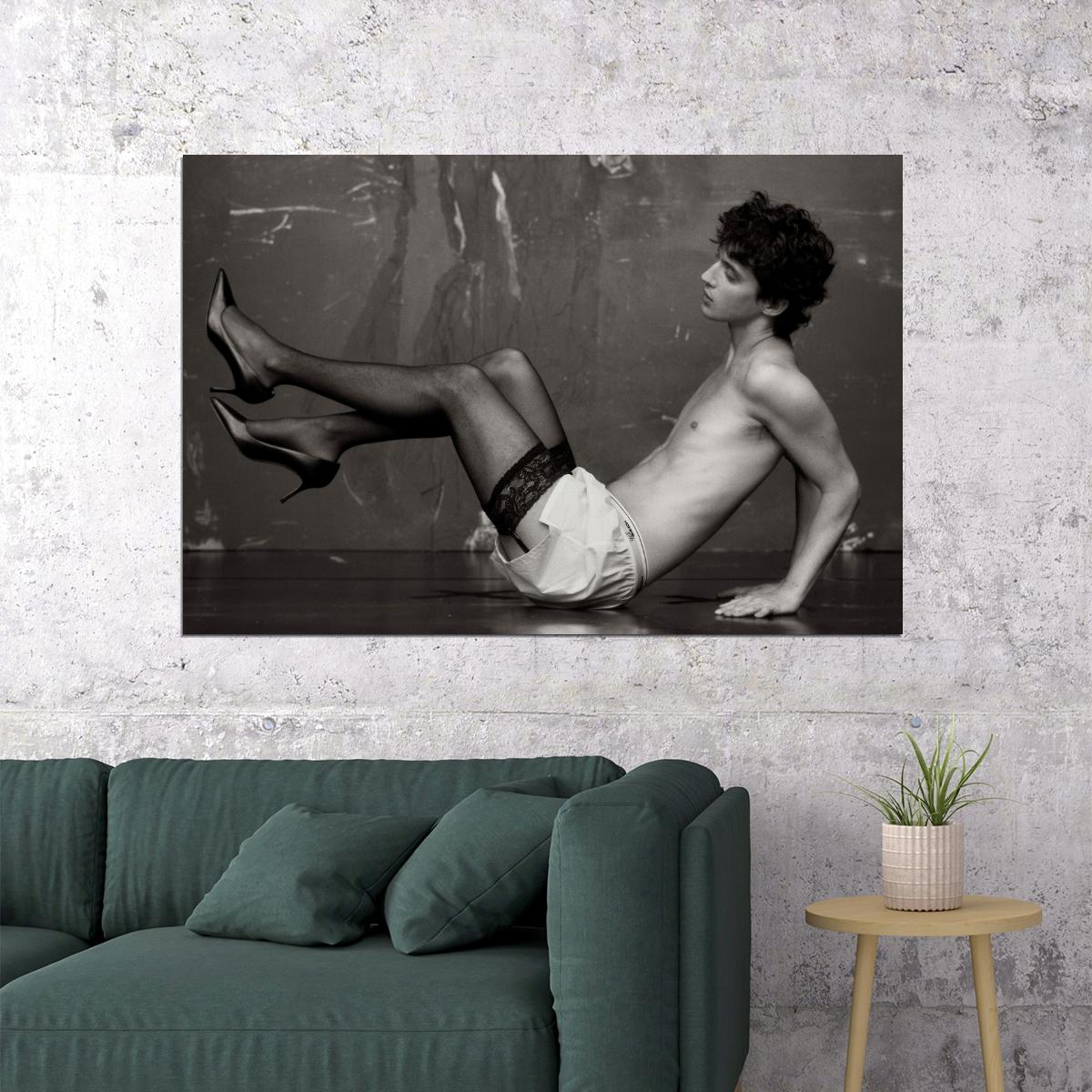 Troye Sivan Fashion Editorial Photo Print Gay Icon Hollywood Celebrity Poster Shirtless Handsome Man Wall Art Hot Male Aesthetic Decor for Bedroom Living Space
