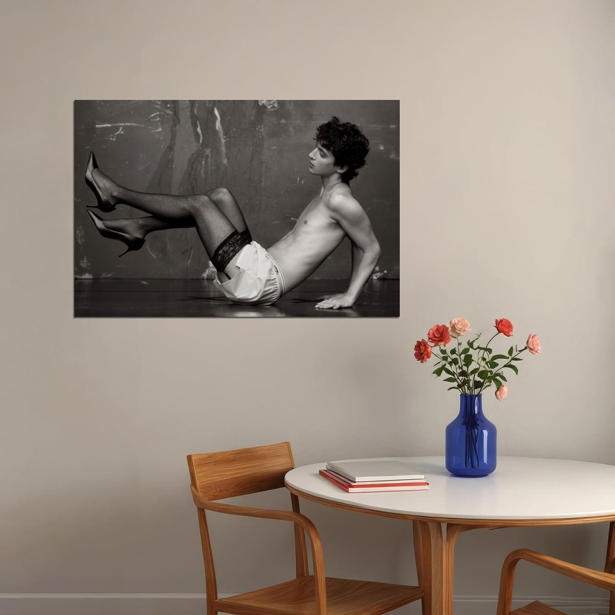 Troye Sivan Fashion Editorial Photo Print Gay Icon Hollywood Celebrity Poster Shirtless Handsome Man Wall Art Hot Male Aesthetic Decor for Bedroom Living Space