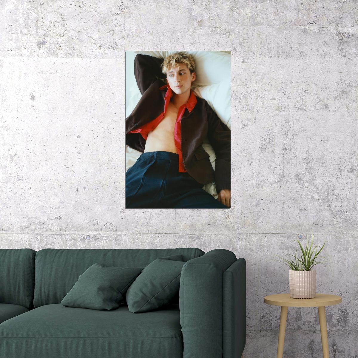 Troye Sivan Stylish Photo Print Gay Icon Hollywood Celebrity Poster Handsome Man Wall Art Hot Male Model Aesthetic Decor for Bedroom Living Space