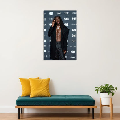 Lil Nas X Stylish Photo Print Hollywood Celebrity Poster Shirtless Handsome Man Wall Art Hot Male Model Aesthetic Decor for Bedroom Living Space - xonomax