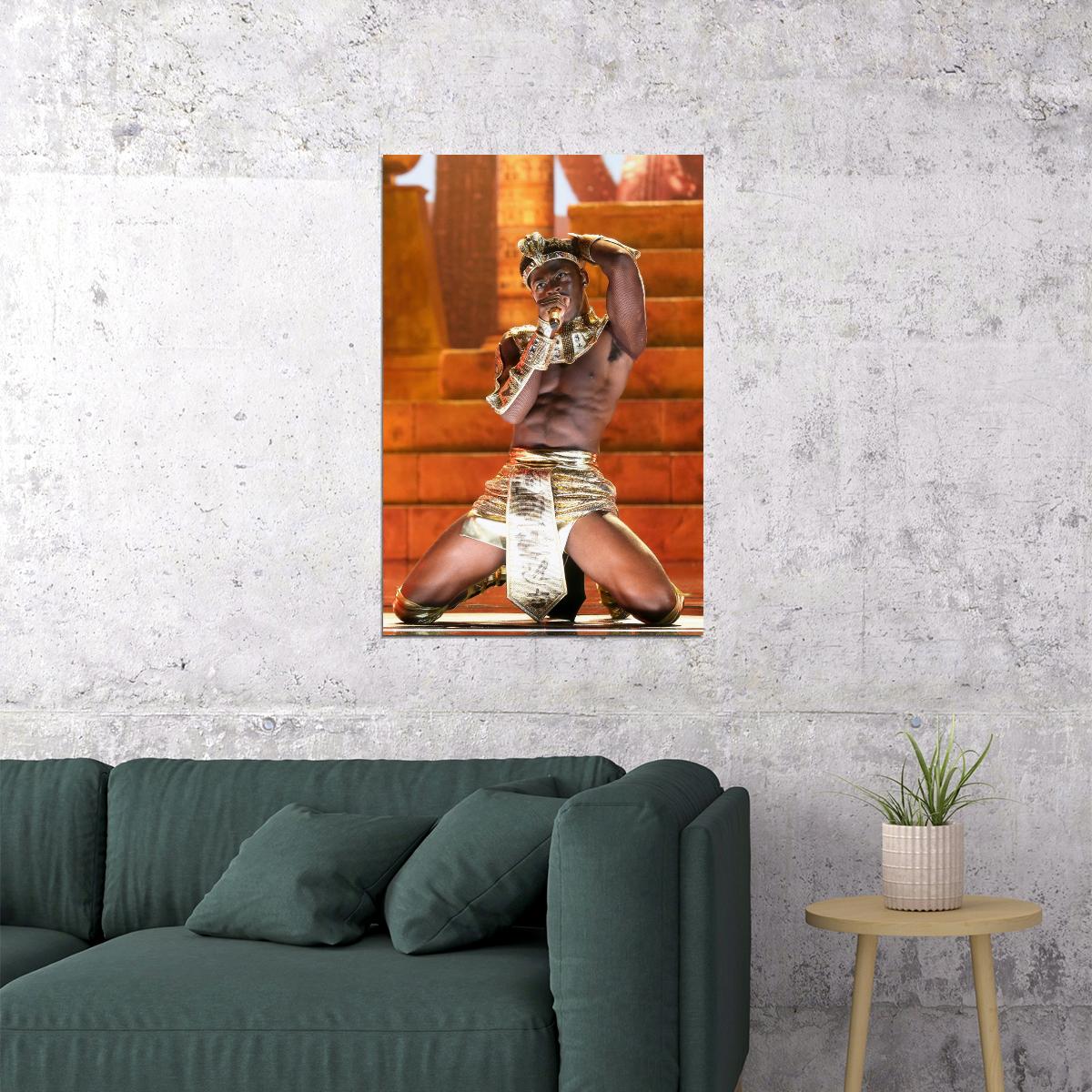 Lil Nas X Performance Photo Print Gay Icon Hollywood Celebrity Poster Shirtless Handsome Black Man Wall Art Hot Male Aesthetic Decor for Bedroom Living Room - xonomax