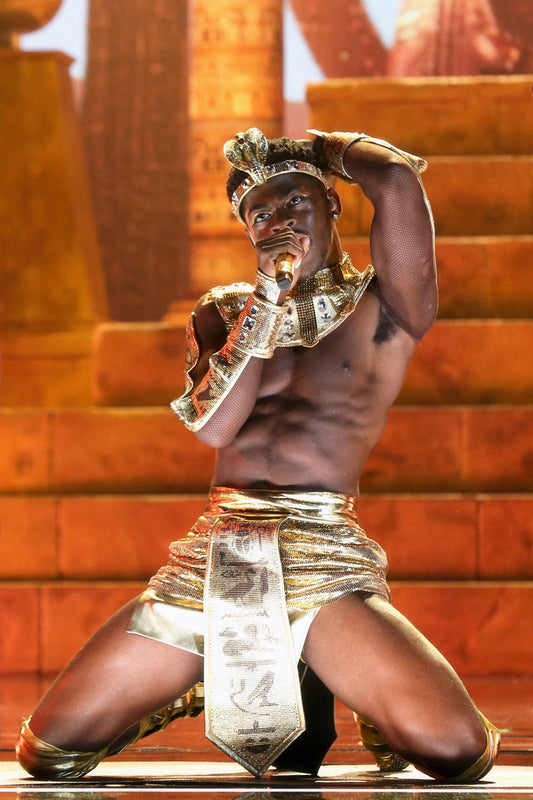 Lil Nas X Performance Photo Print Gay Icon Hollywood Celebrity Poster Shirtless Handsome Black Man Wall Art Hot Male Aesthetic Decor for Bedroom Living Room - xonomax