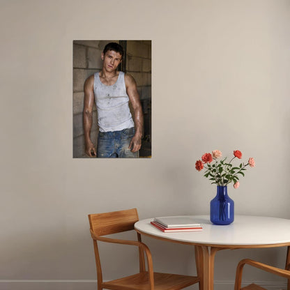 Tom Holland Gritty Movie Scene Photo Print Hollywood Celebrity Poster Handsome Man Wall Art Hot Male Aesthetic Decor for Bedroom Living Space