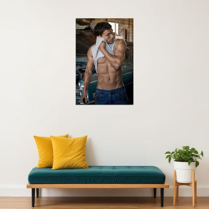 Tom Holland Shirtless Photo Print Hollywood Celebrity Poster Handsome Man Wall Art Hot Male Model Aesthetic Decor for Bedroom Living Room