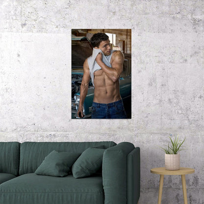 Tom Holland Shirtless Photo Print Hollywood Celebrity Poster Handsome Man Wall Art Hot Male Model Aesthetic Decor for Bedroom Living Room
