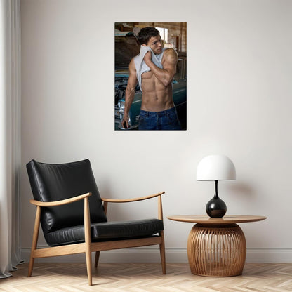Tom Holland Shirtless Photo Print Hollywood Celebrity Poster Handsome Man Wall Art Hot Male Model Aesthetic Decor for Bedroom Living Room