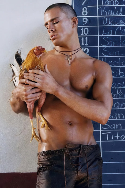 Channing Tatum Shirtless Photo Print Hollywood Celebrity Poster Handsome Man Wall Art Hot Male Model Aesthetic Decor for Bedroom Living Room - xonomax