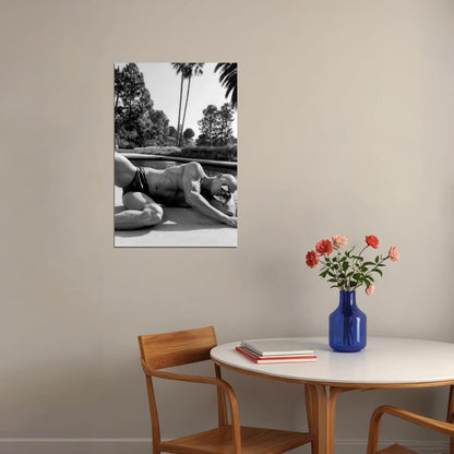 Channing Tatum Black and White Photo Print Hollywood Celebrity Poster Shirtless Handsome Man Wall Art Hot Male Aesthetic Decor for Bedroom Living Room - xonomax