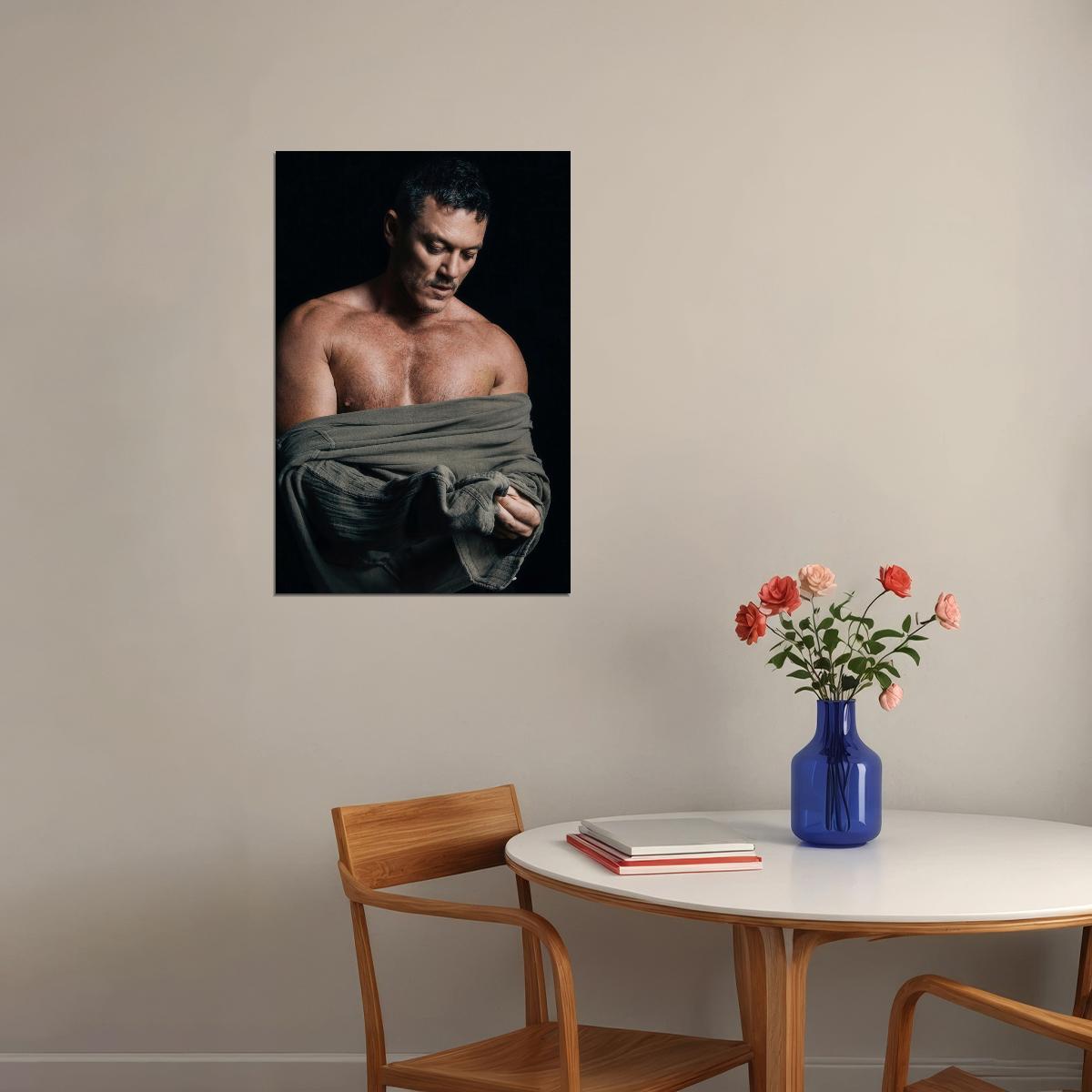 Luke Evans Sexy Photo Print Gay Icon Hollywood Celebrity Poster Shirtless Handsome Man Wall Art Hot Male Aesthetic Decor for Bedroom Living Room - xonomax
