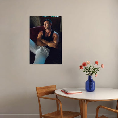 Luke Evans Stylish Photo Print Gay Icon Hollywood Celebrity Poster Handsome Man Wall Art Hot Male Model Aesthetic Decor for Bedroom Office - xonomax
