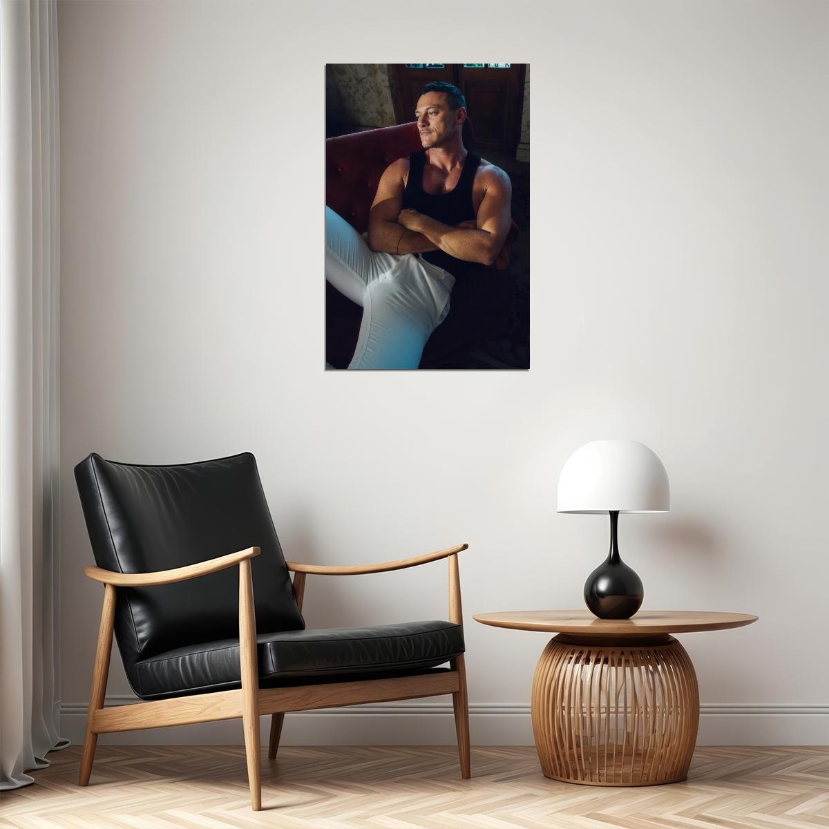 Luke Evans Stylish Photo Print Gay Icon Hollywood Celebrity Poster Handsome Man Wall Art Hot Male Model Aesthetic Decor for Bedroom Office - xonomax